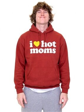 Authentic I Love Hot Moms Red/Maroon by Danny Duncan Size L